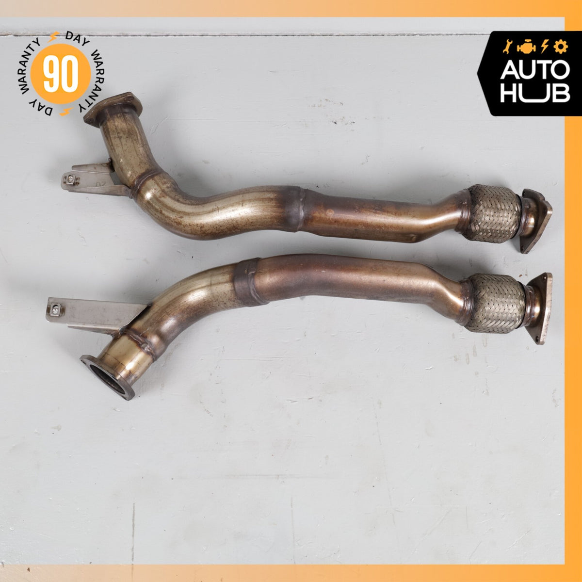 Bentley Continental Flying Spur 6.0L Exhaust Downpipe Left & Right Side Set 58k - photo 6