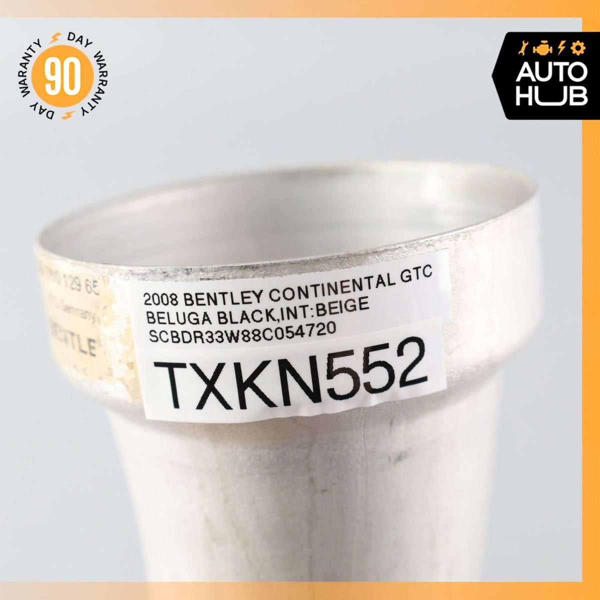 03-12 Bentley Continental GTC GT 6.0L Right Side Air Intake Hose Pipe OEM 63k - photo 10