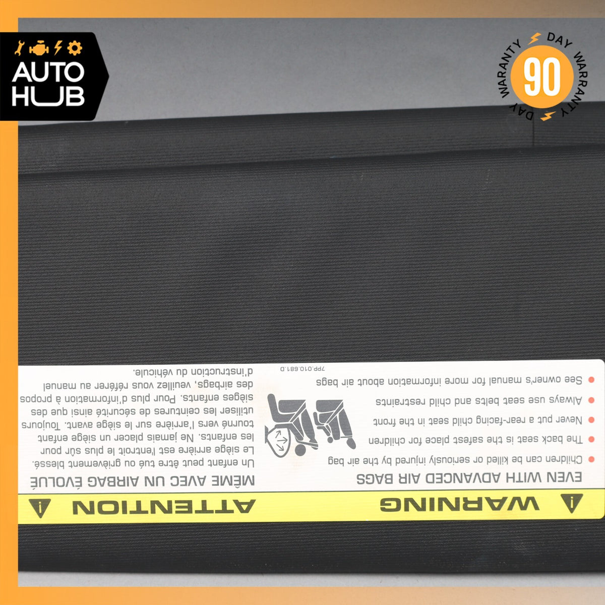 11-14 Porsche Cayenne 958 Hybrid S Sun Visor Sunvisor Front Right Side Black OEM - photo 13
