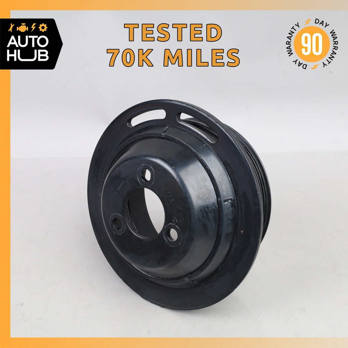 03-06 Mercedes R230 SL500 SL55 Tandem Power Steering Pump Pulley 0004661815 OEM - photo 1