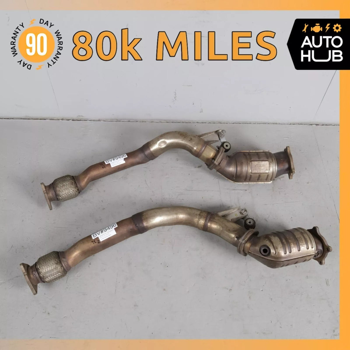 Bentley Continental Flying Spur 6.0L Exhaust Downpipe Left & Right Side Set OEM - photo 1