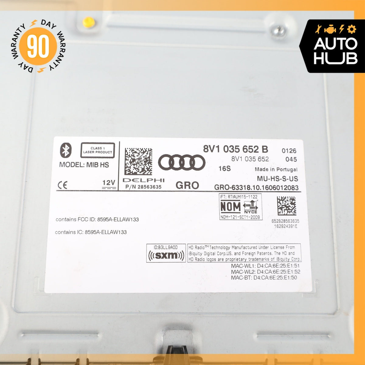 Audi 8V A3 Audio Radio CD DVD Disc Changer Player 8V1035652B OEM - photo 6