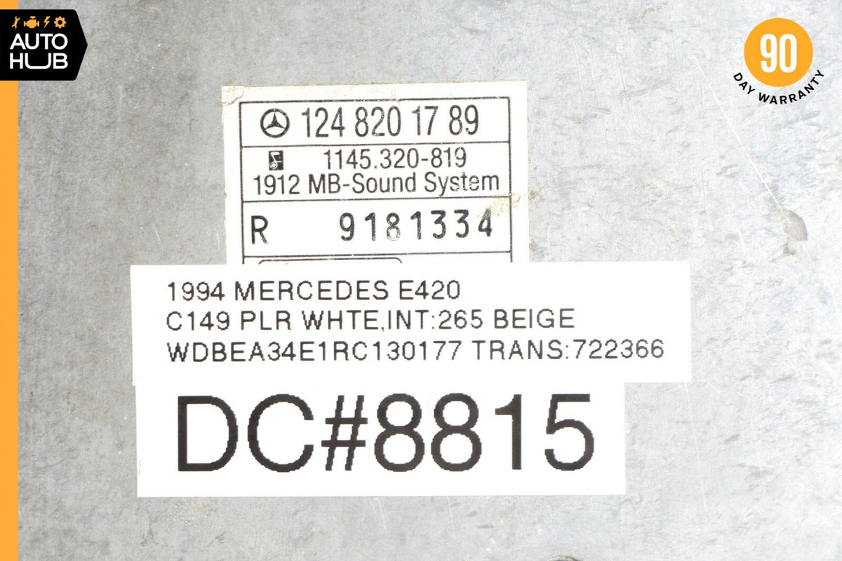 94-95 Mercedes W124 E420 E320 Sedan Stereo Audio Radio AMP Amplifier 1248201789 - photo 7