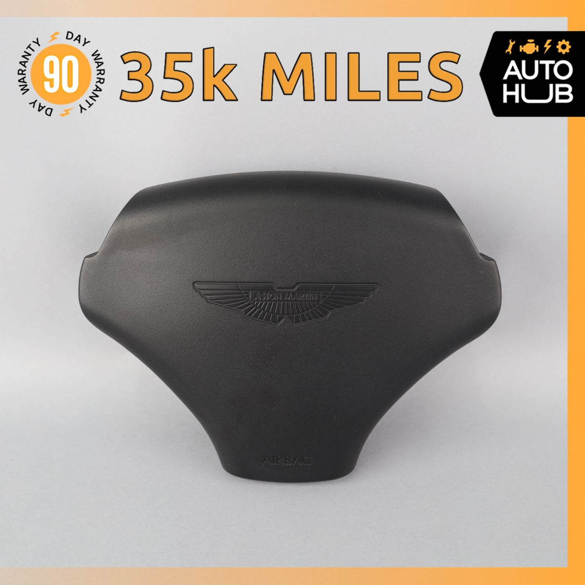 00-04 Aston Martin DB7 Vantage Driver Steering Wheel Airbag Black OEM 35k - photo 1