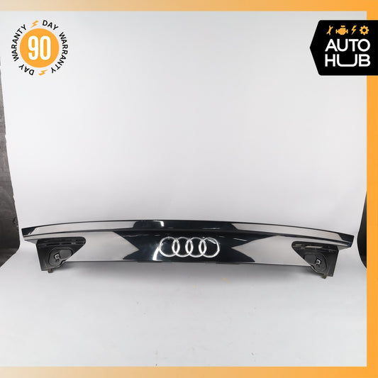 12-18 Audi 4G8 A7 S7 Rear Tailgate Trunk Lid Spoiler Base Mount Plate Black OEM - photo 1