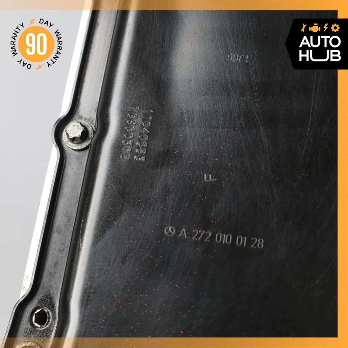 07-12 Mercedes R230 SL550 CLS550 E550 CLK550 Upper & Lower Oil Pan Section OEM - photo 3
