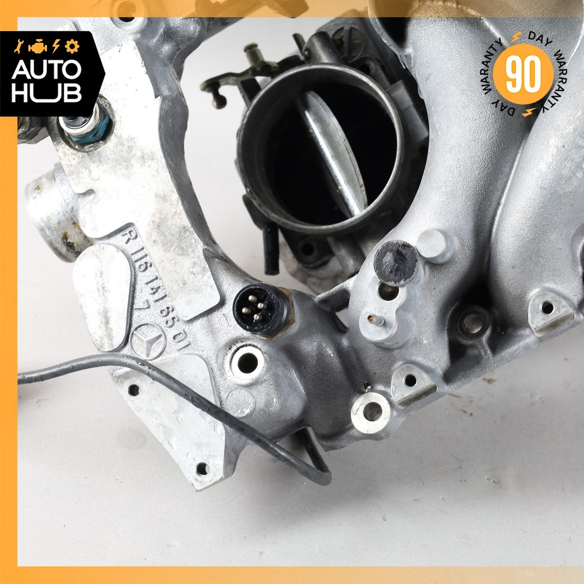 86-91 Mercedes W126 420SEL M116 Air Intake Manifold w/ Throttle Body OEM - photo 4