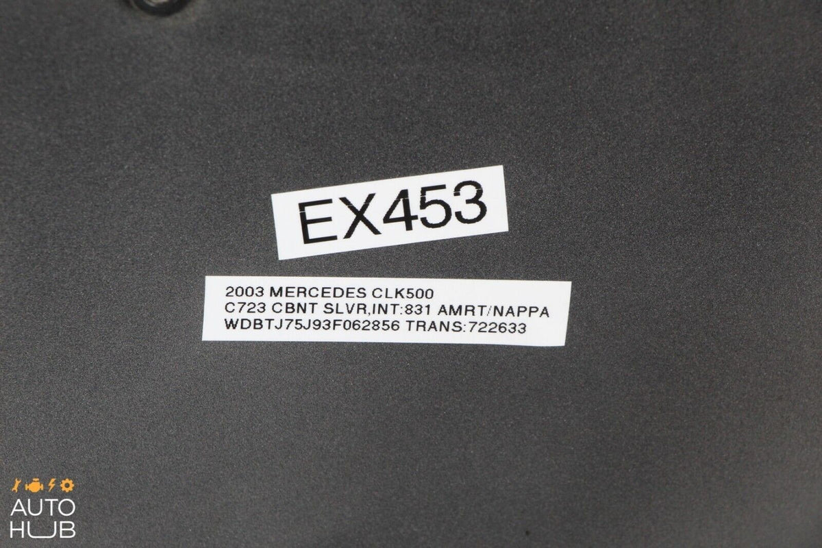 03-09 Mercedes W209 CLK500 CLK55 AMG Coupe Trunk Lid License Plate Holder OEM - photo 11