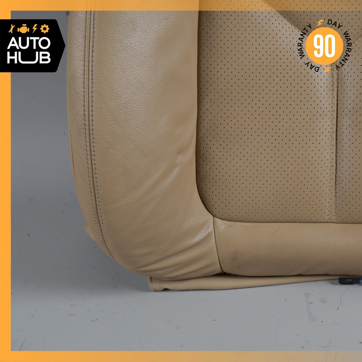 11-18 Porsche Cayenne 958 Front Left Side Seat Upper Cushion Beige OEM - photo 3