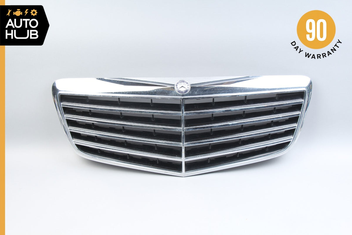 07-09 Mercedes W211 E350 E550 E320 Hood Radiator Grille Grill Chrome OEM - photo 1