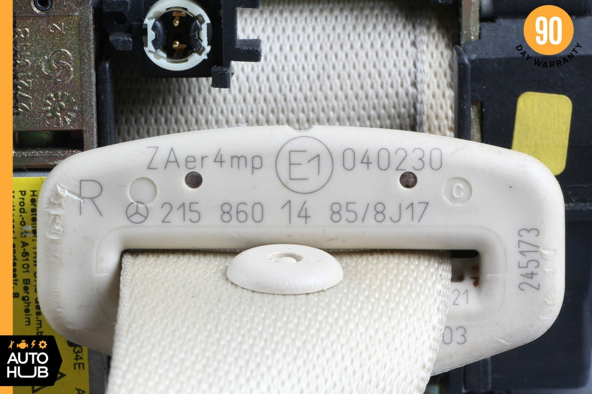 02-06 Mercedes W215 CL500 CL600 CL55 Seat Belt Retractor Front Right Beige OEM - photo 12