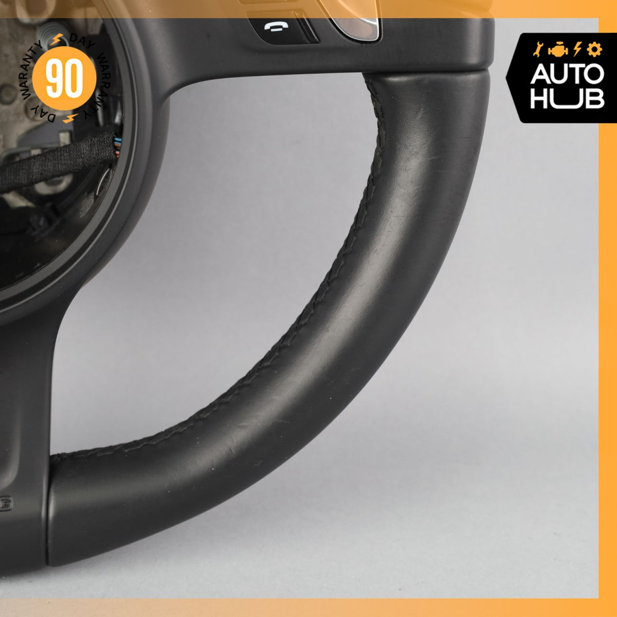 11-16 Porsche Panamera 970 / Cayenne Steering Wheel w/ Paddle Shifters Black OEM - photo 6