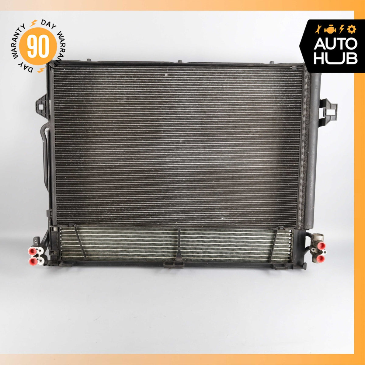 Porsche Cayenne 958 Turbo S AC A/C Condenser Transmission Cooler Radiator OEM - photo 2