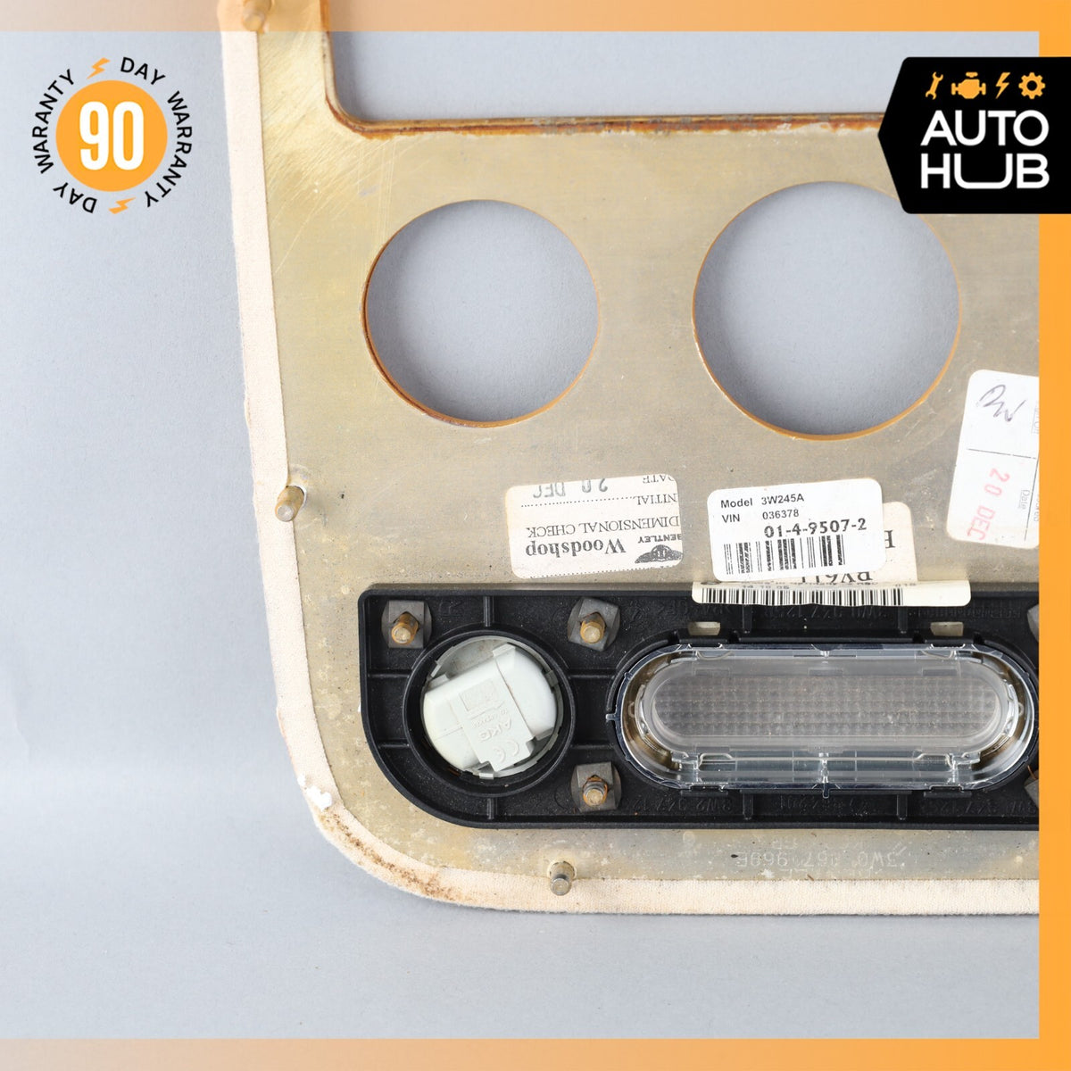 06-13 Bentley Continental Flying Spur Overhead Dome Light Trim Wood OEM 58k - photo 11