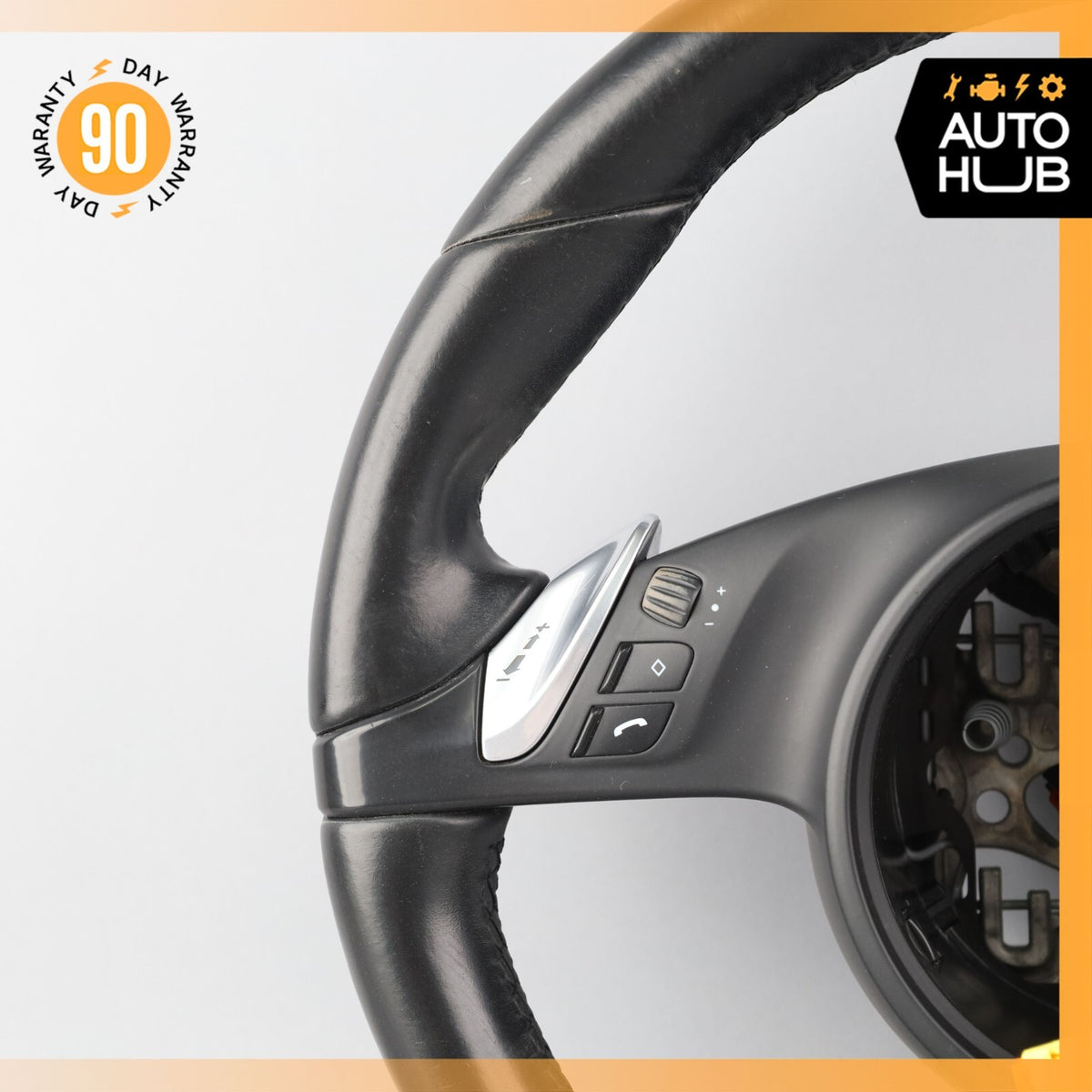 11-14 Porsche Cayenne 958 GTS Steering Wheel w/ Paddle Shifters Black OEM 82k - photo 9