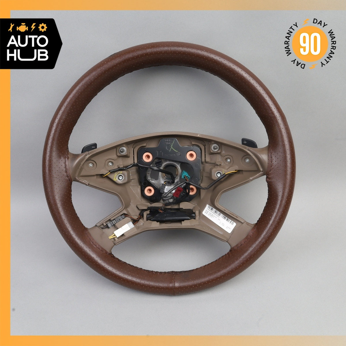 09-13 Mercedes W164 ML350 GL550 R350 Driver Steering Wheel Brown 1644607003 OEM - photo 1