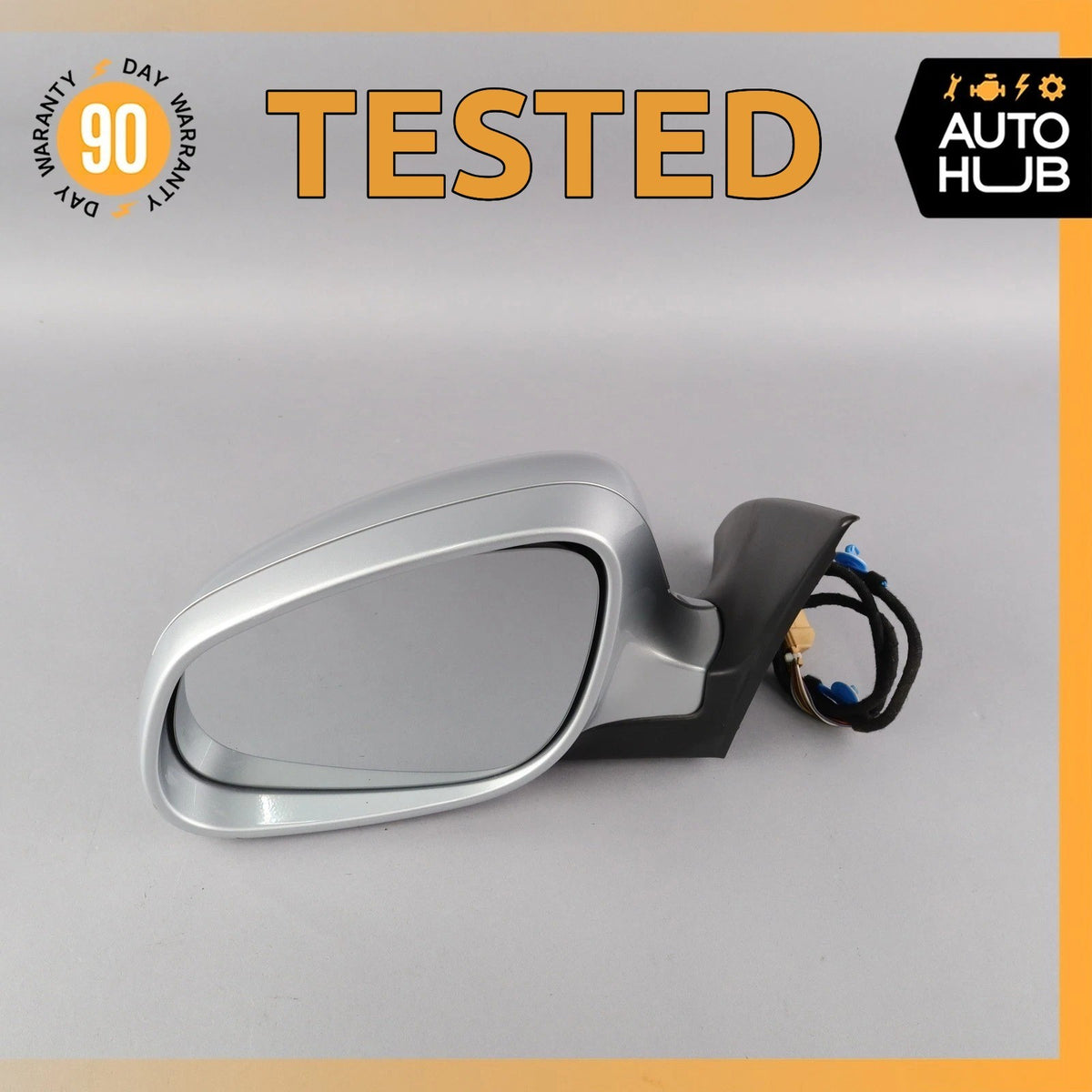 03-06 Porsche Cayenne 955 Left Driver Side Rear View Mirror Silver OEM - photo 1