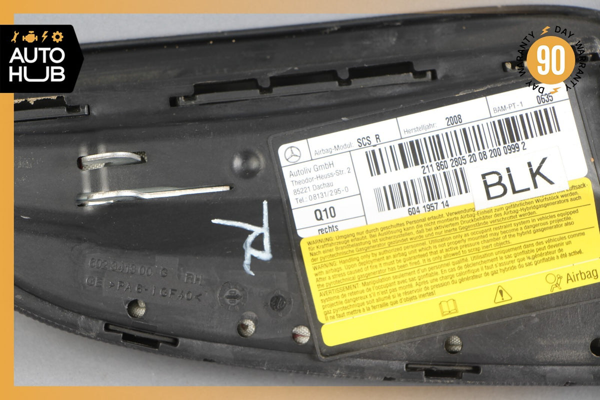 03-06 Mercedes W211 E500 CLS55 AMG Front Right Passenger Side Seat Airbag OEM - photo 8