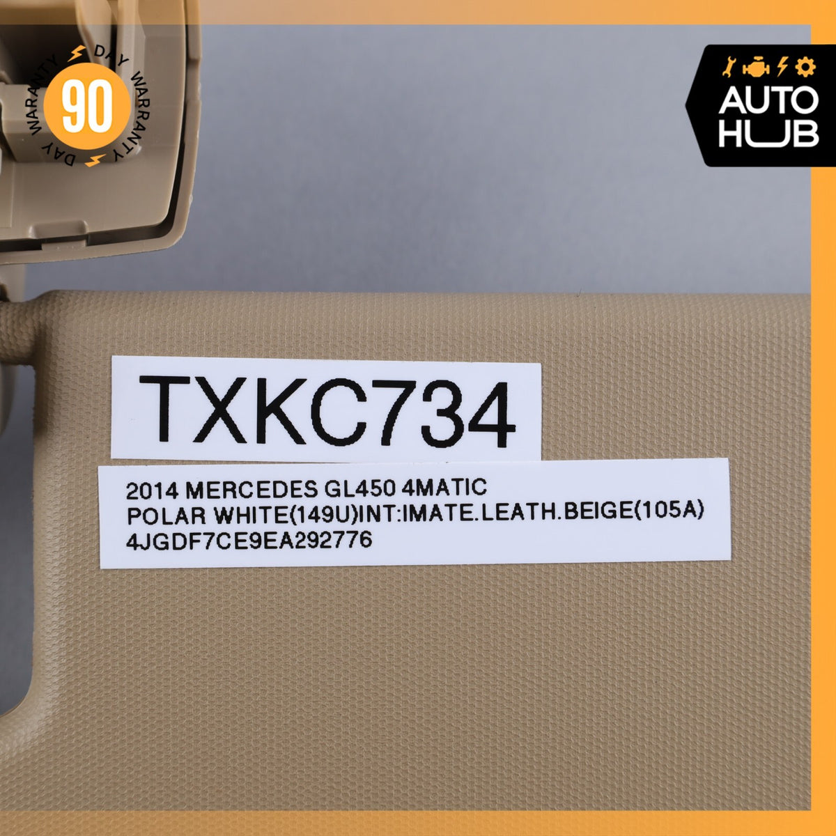12-16 Mercedes X166 GL450 ML400 Additional Sun Visor Sunvisor Left Side OEM - photo 10