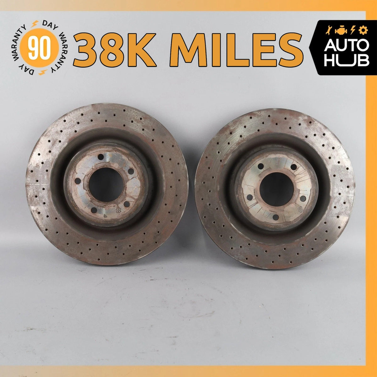 00-04 Aston Martin DB7 Front Brake Rotors Disc Left & Right Set OEM 38k - photo 1