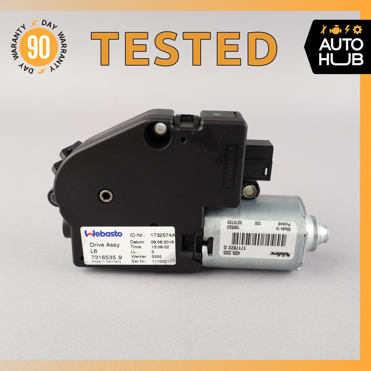 11-13 BMW F10 528i 550i 535i Rear Sunroof Sun Roof Drive Motor OEM - photo 1
