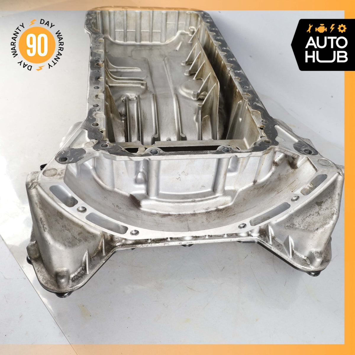 07-12 Mercedes R230 SL550 CLS550 E550 CLK550 Upper & Lower Oil Pan Section OEM - photo 16