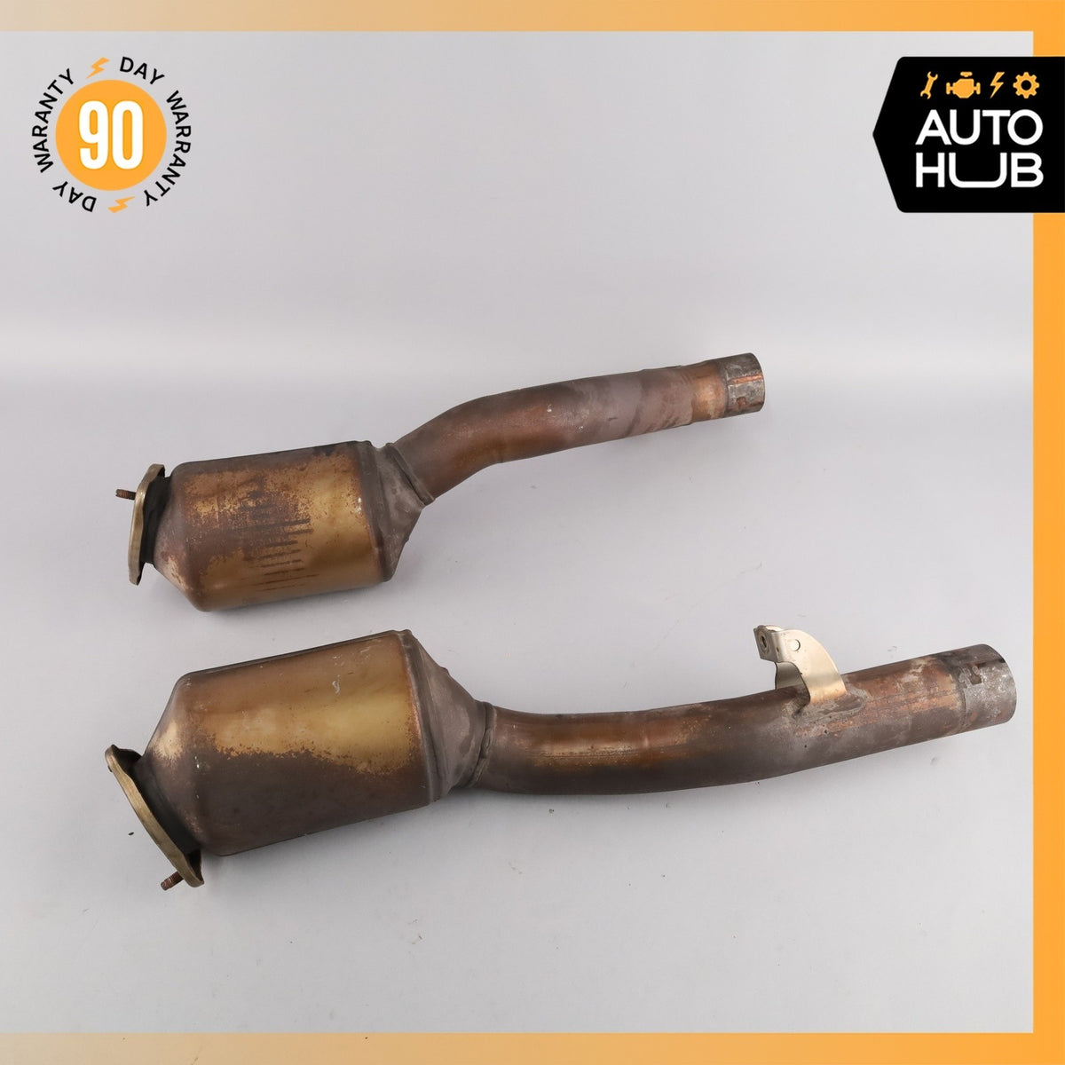 Porsche Cayenne 958 Turbo S Rear Engine Exhaust Downpipe Set OEM - photo 1