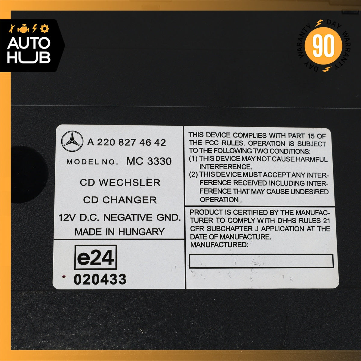 03-08 Mercedes W209 CLK500 S430 S430 CD Changer 6 Disk Player MC3330 OEM 78k - photo 13