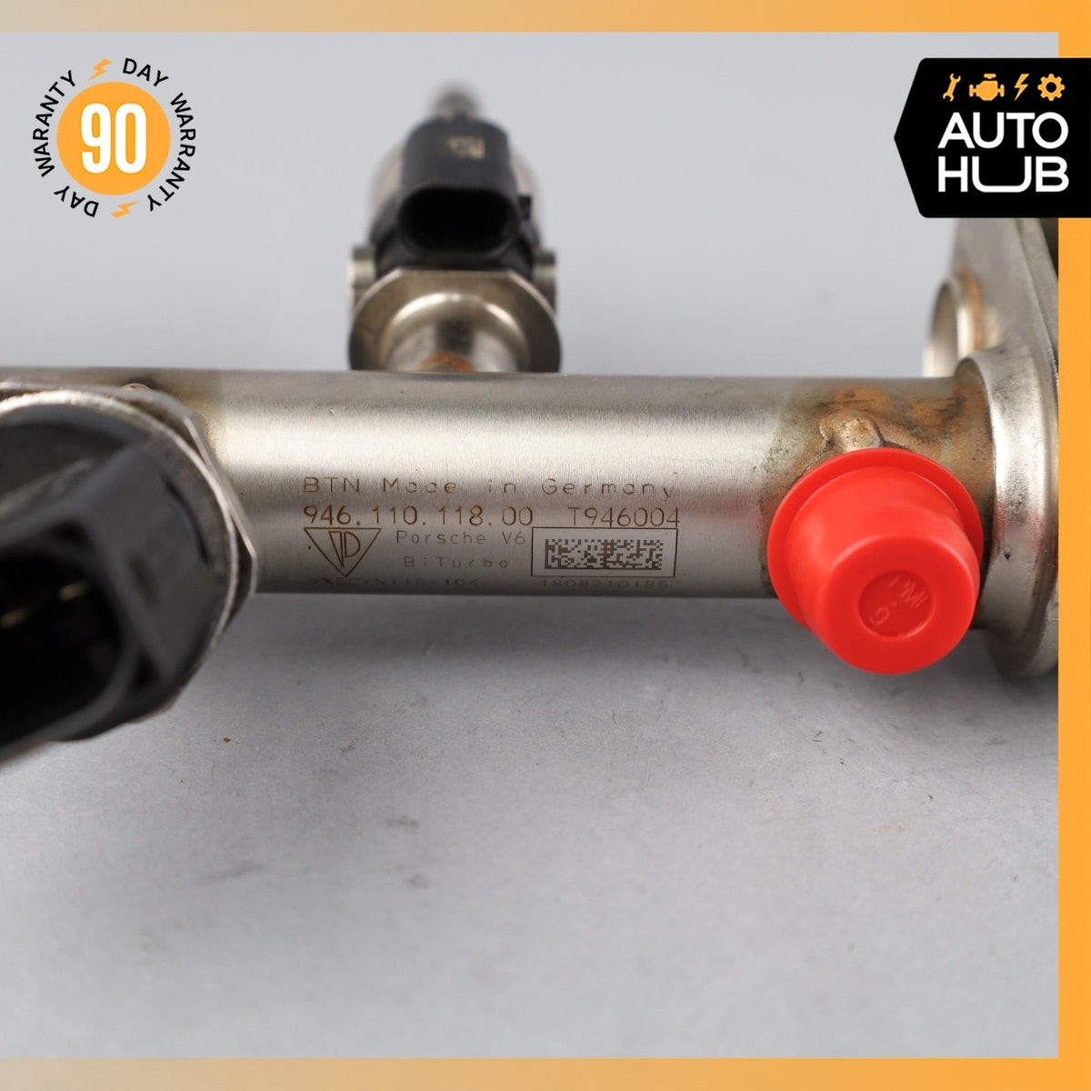 14-18 Porsche Macan Cayenne Fuel Injection Rail Line w/ Injectors Left OEM - photo 12