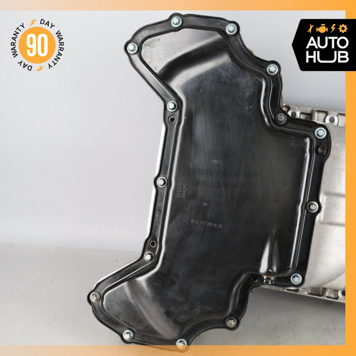 07-12 Mercedes R230 SL550 CLS550 E550 CLK550 Upper & Lower Oil Pan Section OEM - photo 2