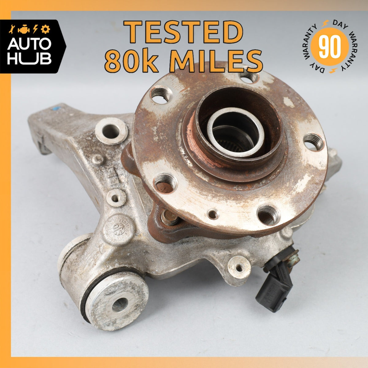 Bentley Continental Flying Spur Rear Right Side Spindle Knuckle Hub OEM 80k - photo 1