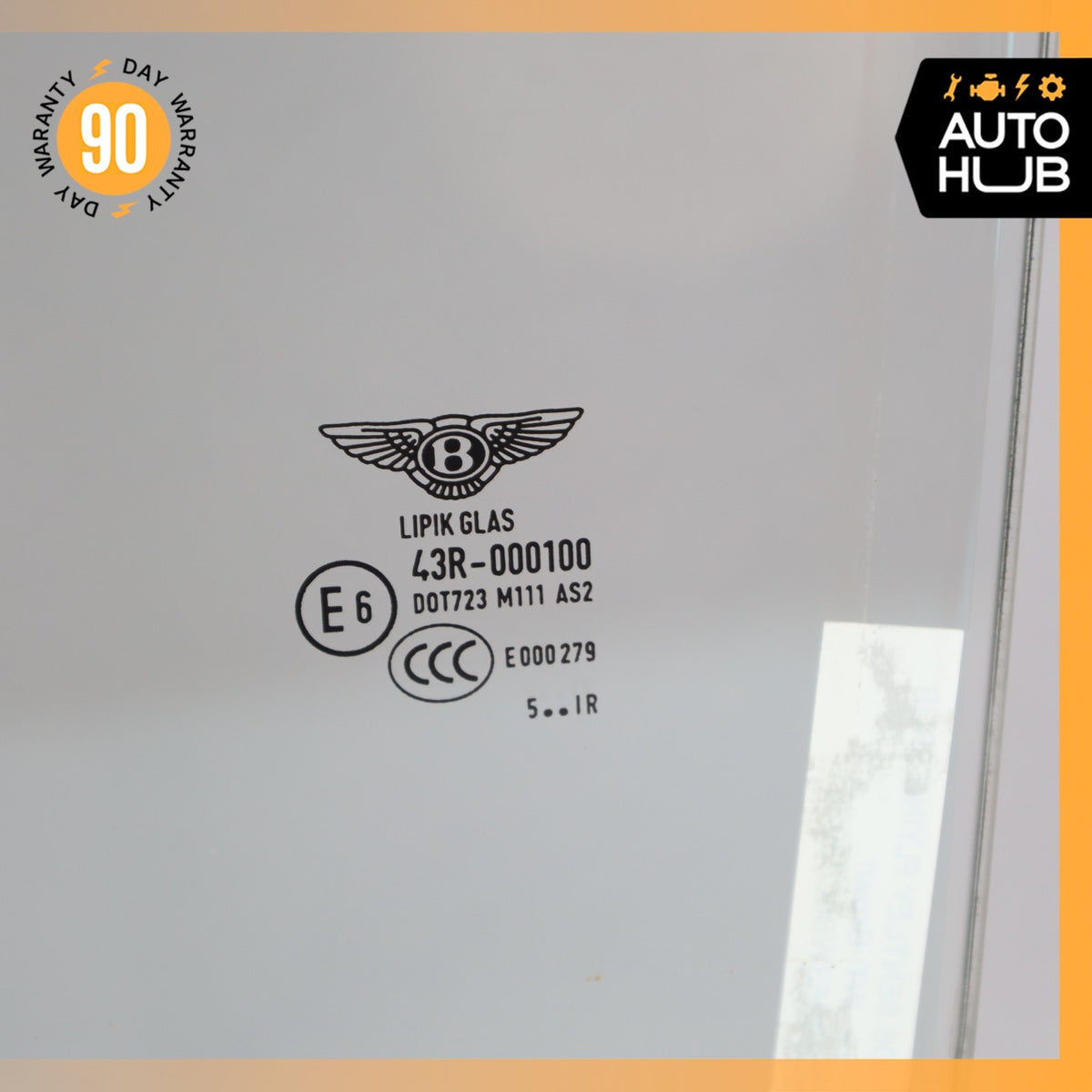 06-13 Bentley Continental Flying Spur Rear Left Side Door Window Glass OEM 39k - photo 10