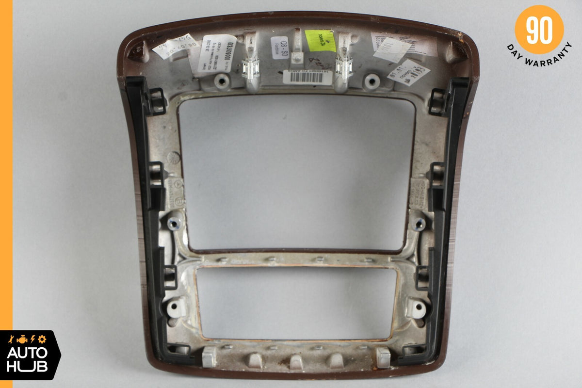 07-13 Mercedes W221 S550 S63 AMG Center Console Rear AC Control Trim Bezel Wood - photo 6