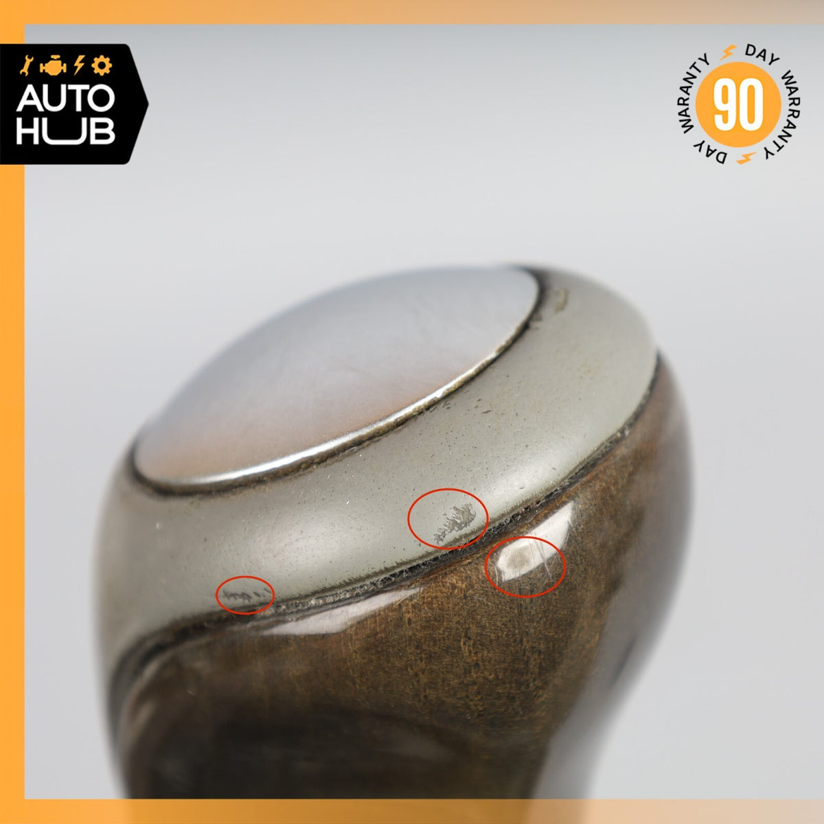 03-04 Mercedes R230 SL500 SL55 AMG Shifter Shift Knob Boot Cover Gray Wood OEM - photo 7