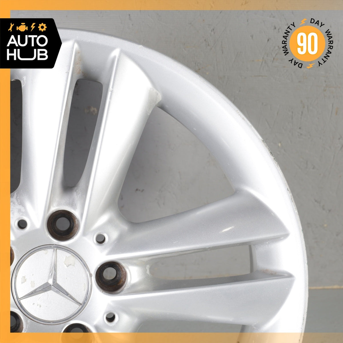 Mercedes W209 CLK350 SLK350 8.5 X 17 17" Rear Wheel Rim Silver 2094014302 OEM - photo 3