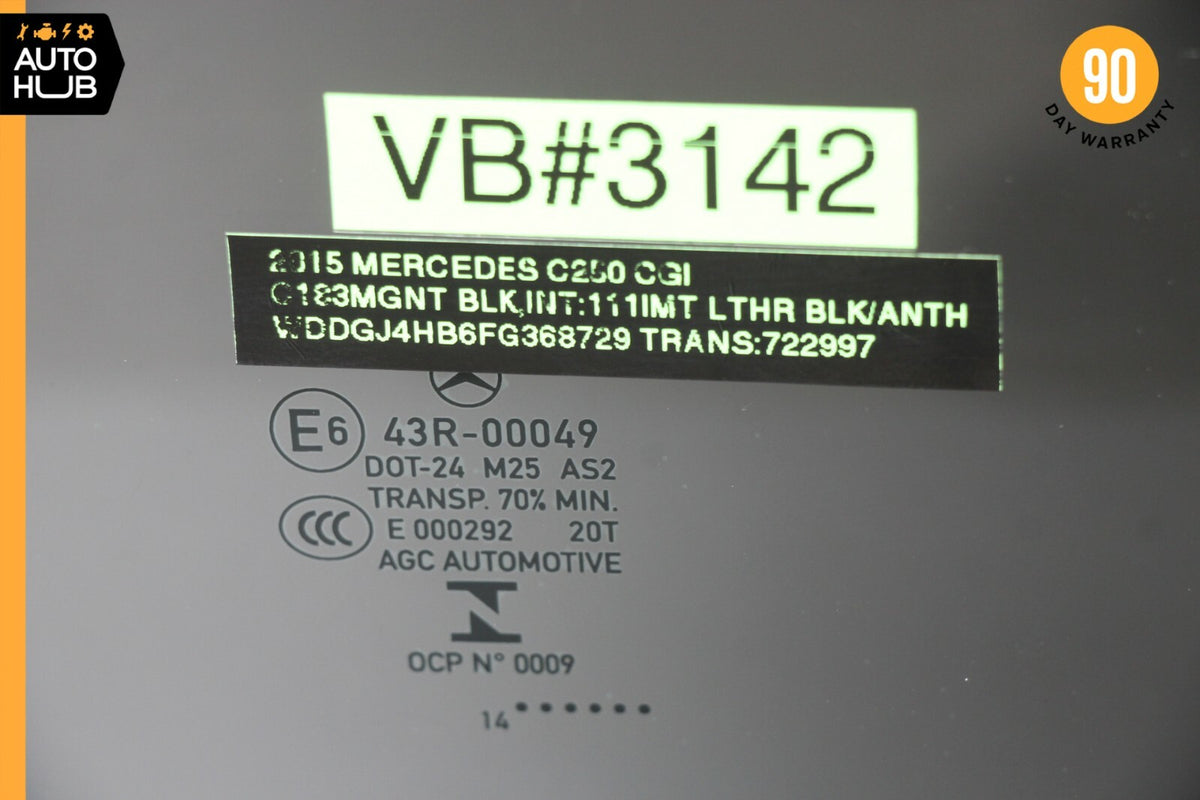 12-14 Mercedes W204 C250 C350 Coupe Front Right Side Door Window Glass OEM 83k - photo 12