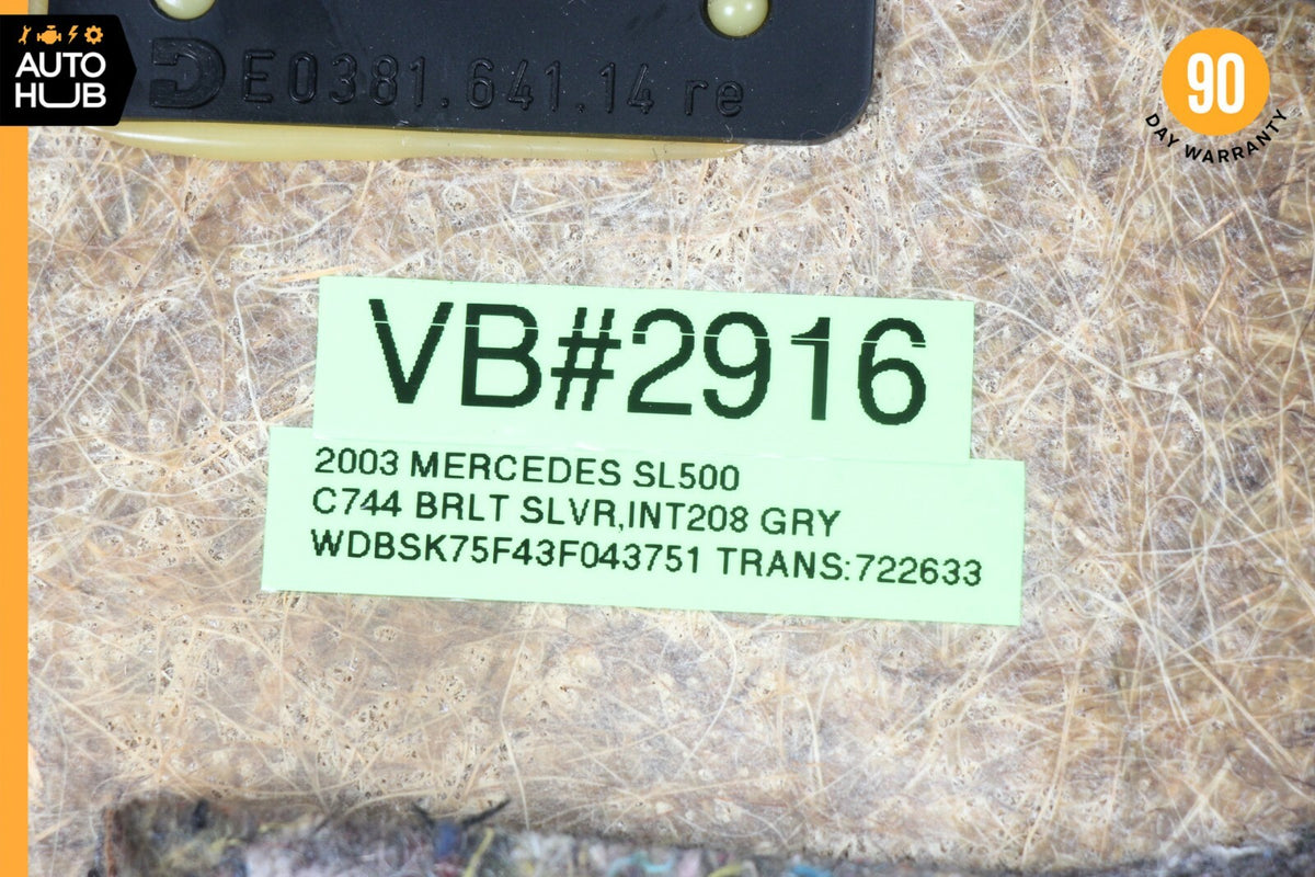 03-06 Mercedes R230 SL500 SL55 AMG Rear Right Side Interior Trim Panel Gray OEM - photo 12
