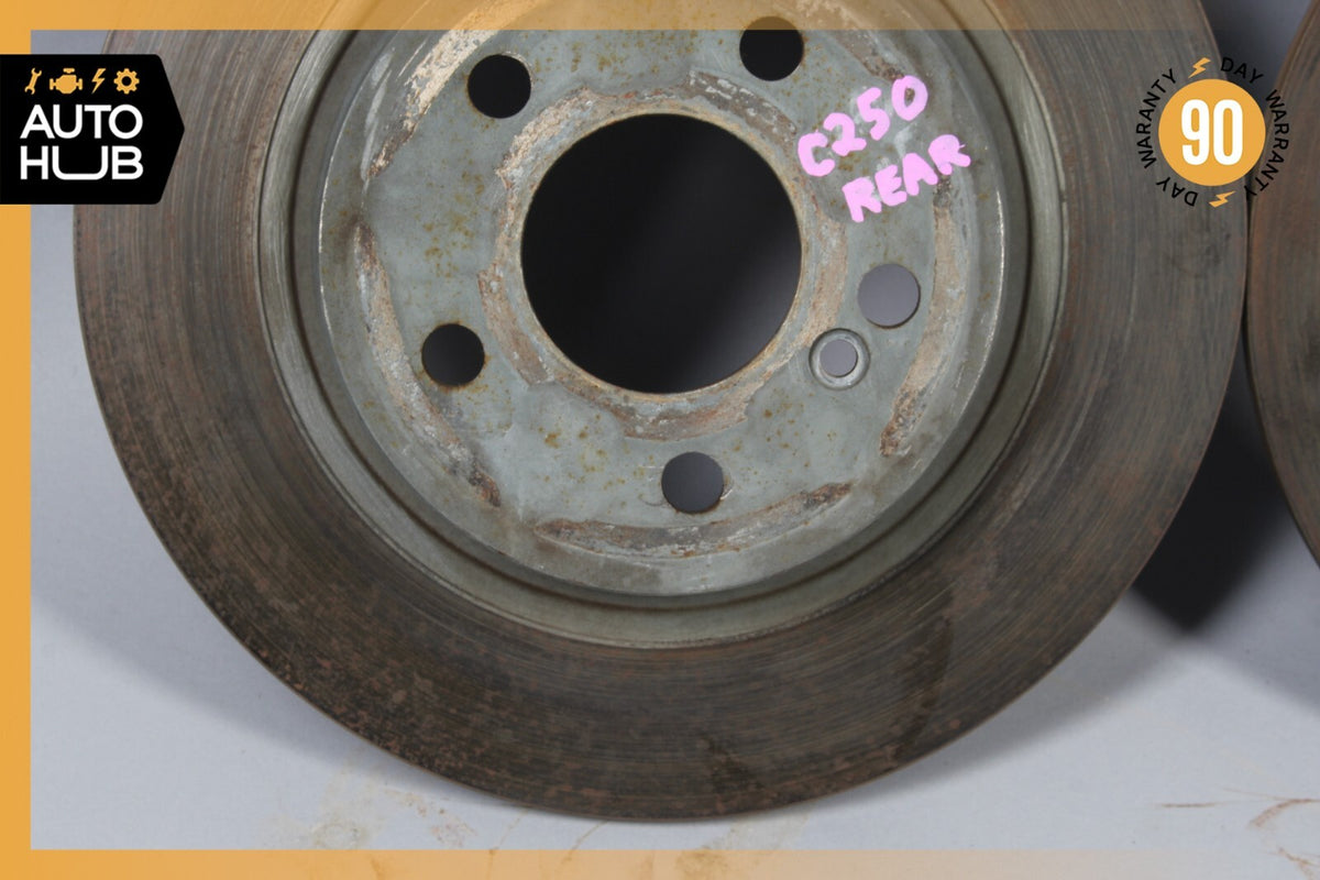 08-14 Mercedes W204 C250 C300 C350 Rear Brake Rotor Left and Right Set OEM - photo 5