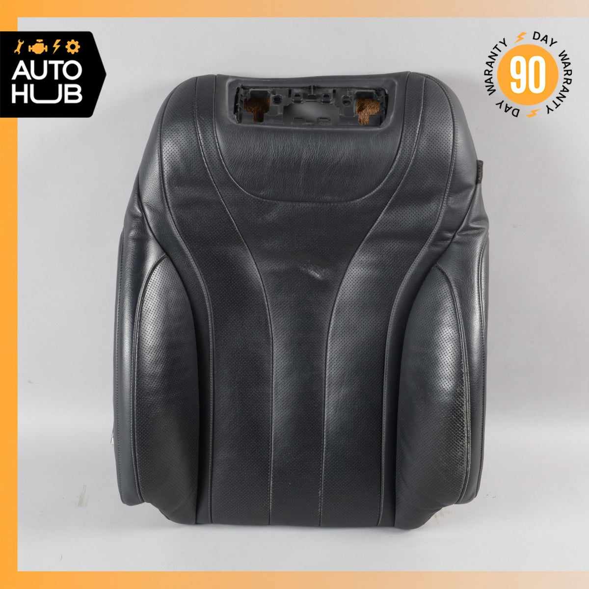 14-17 Mercedes W222 S550 S550e Front Left Side Seat Upper Back Cushion Black OEM - photo 1
