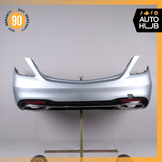 18-20 Mercedes W222 S450 S560 AMG Sport Rear Bumper Cover Silver OEM 28k - photo 1