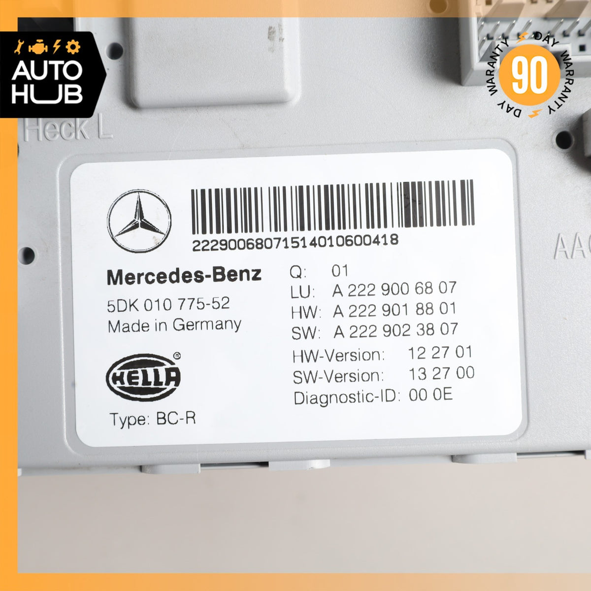 2014 Mercedes W222 S550 Rear Trunk SAM Control Module 2229006807 OEM - photo 9