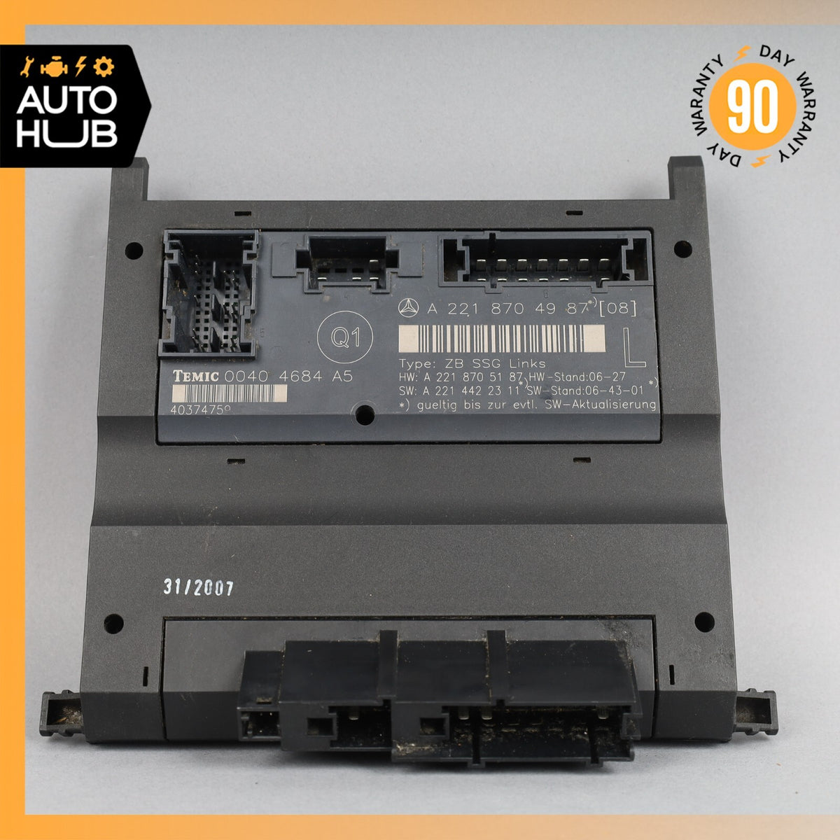 07-13 Mercedes W221 S63 S400 Front Left Driver Side Under Seat Control Unit OEM - photo 1