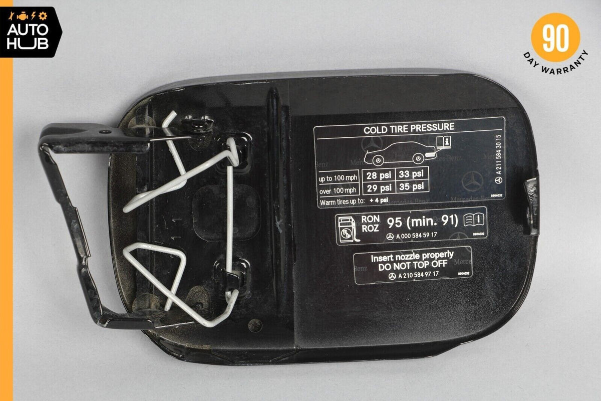 03-09 Mercedes W211 E350 E55 AMG E550 Sedan Fuel Gas Tank Lid Door Black OEM - photo 6