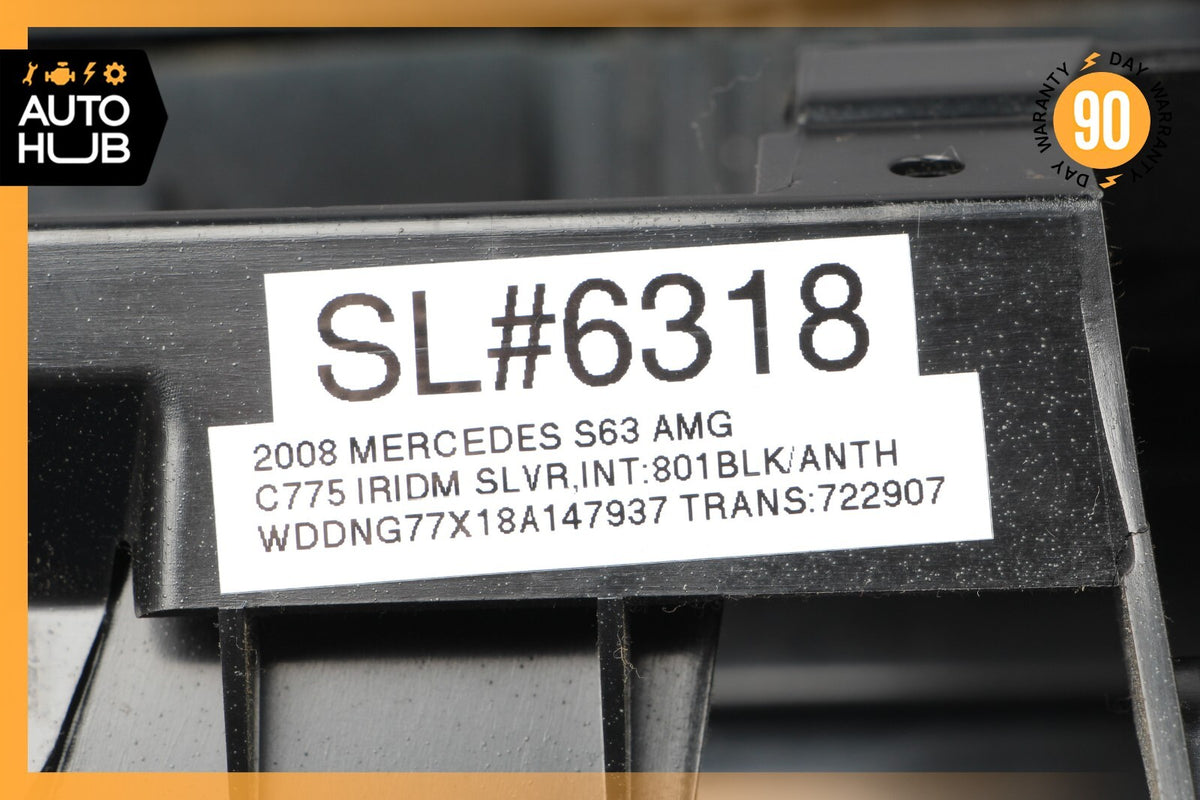 07-13 Mercedes W221 S63 AMG S550 Dashboard Cluster Upper Cover Trim Black OEM - photo 12