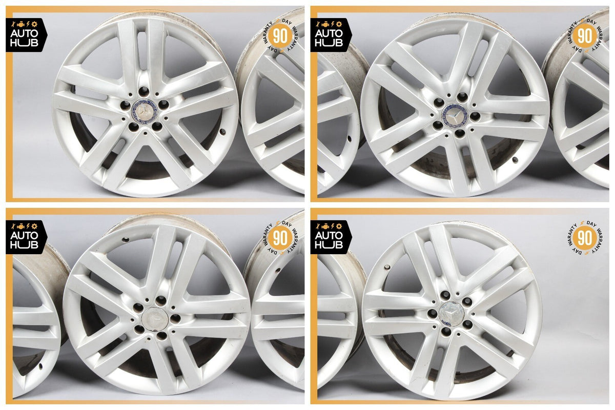 Mercedes X166 GLS450 GL550 8.5 x R19 19" Wheel Rim Rims Silver Set of 4 OEM - photo 2