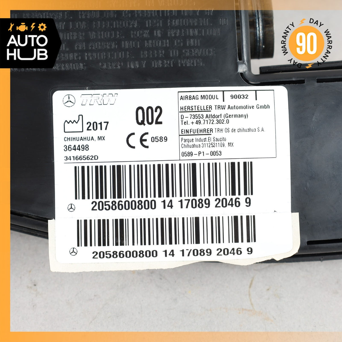 Mercedes W205 C350e Seat Side Airbag Air Bag Front Left Side OEM - photo 12