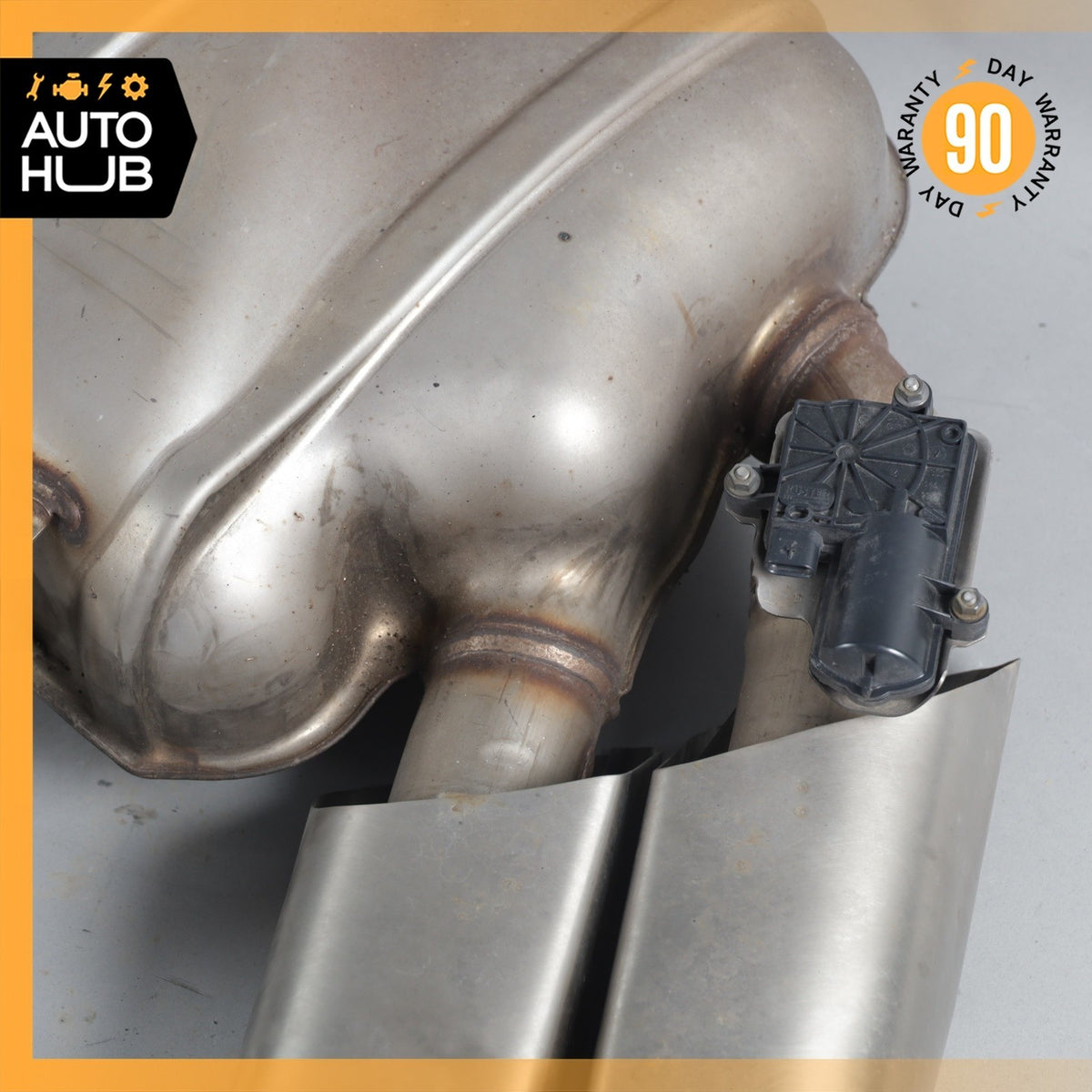 15-18 Porsche Macan 95B Turbo Exhaust Left & Right Muffler Tips Set w/ Valve OEM - photo 4