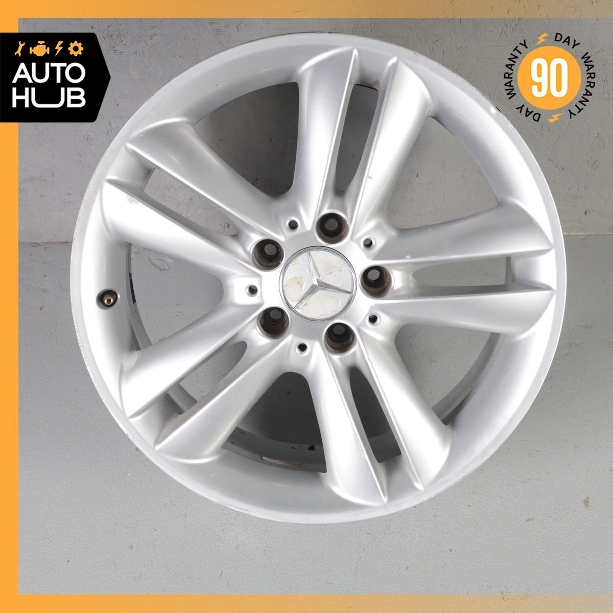 Mercedes W209 CLK350 SLK350 7.5 x 17 17" Front Wheel Rim Silver 2094014102 OEM - photo 1