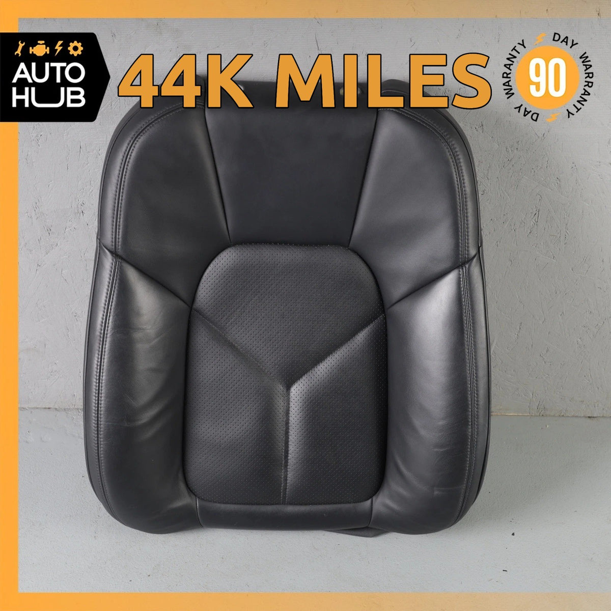 15-18 Porsche Macan 95B Front Right Side Seat Upper Cushion Leather Black OEM - photo 1