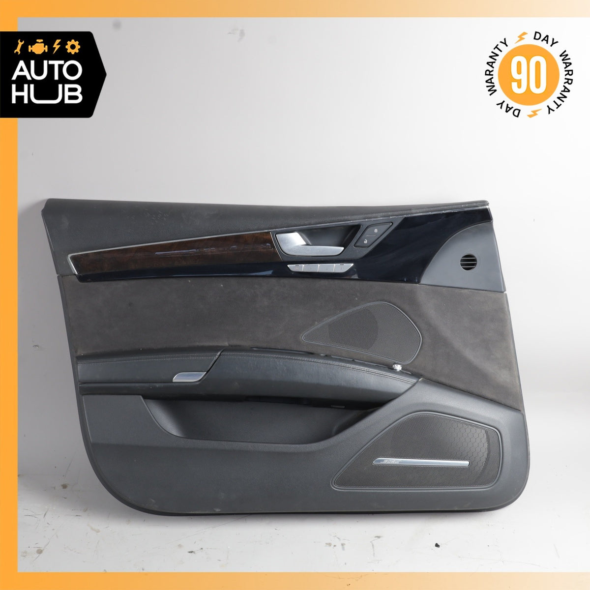 11-17 Audi D4 A8 A8L Front Left Driver Side Interior Door Panel Black Suede OEM - photo 1